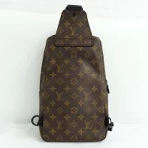 Louis Vuitton Body Belt Bum Crossbody Bag Shoulder Macassar Avenue Brown Sling